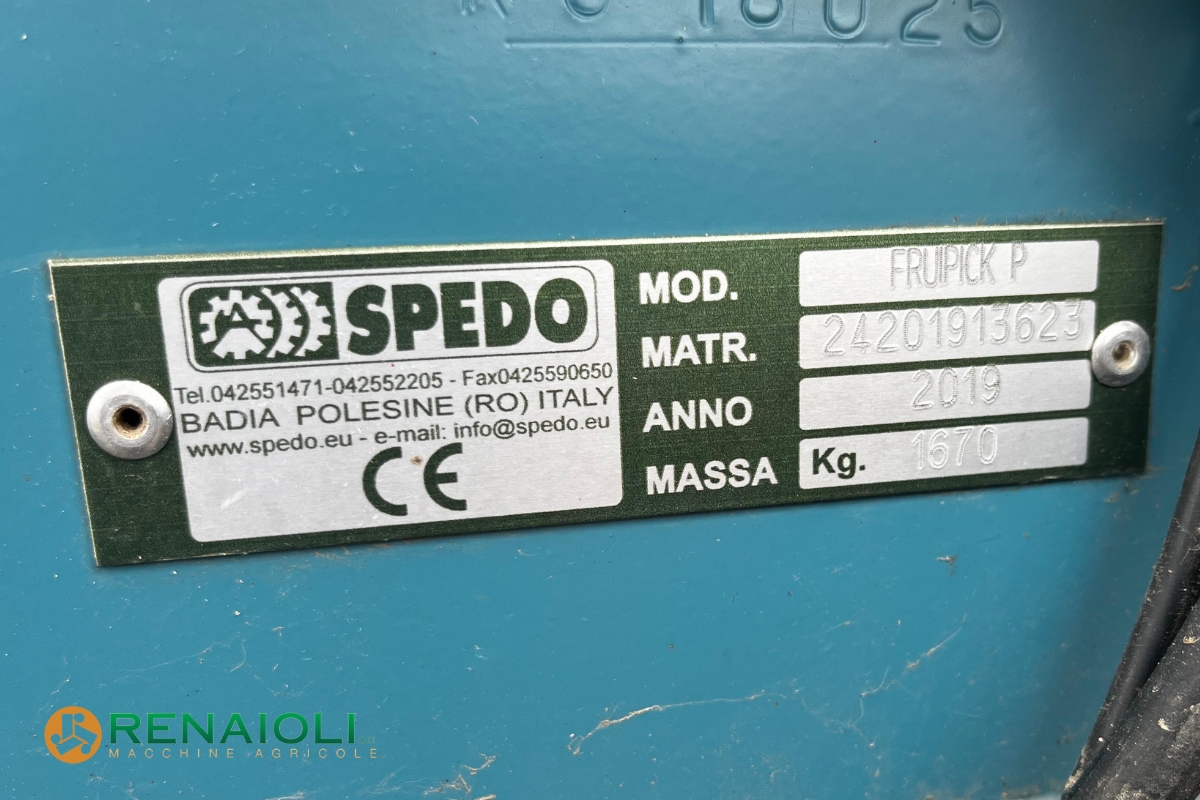 SCUOTITORE FRUIPICK NORMALE P NEW - TESTATA A 3 PINZE SPEDO (GF493) 7 SCUOTITORE FRUIPICK NORMALE P NEW - TESTATA A 3 PINZE SPEDO (GF493) - immagine 7