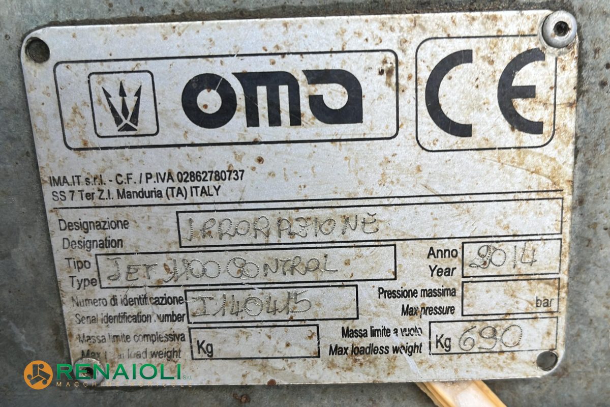 ATOMIZZATORE TRAINATO JET CONTROL 1100 90/50 (CO) OMA (RM6344) 5 ATOMIZZATORE TRAINATO JET CONTROL 1100 90/50 (CO) OMA (RM6344) - immagine 5
