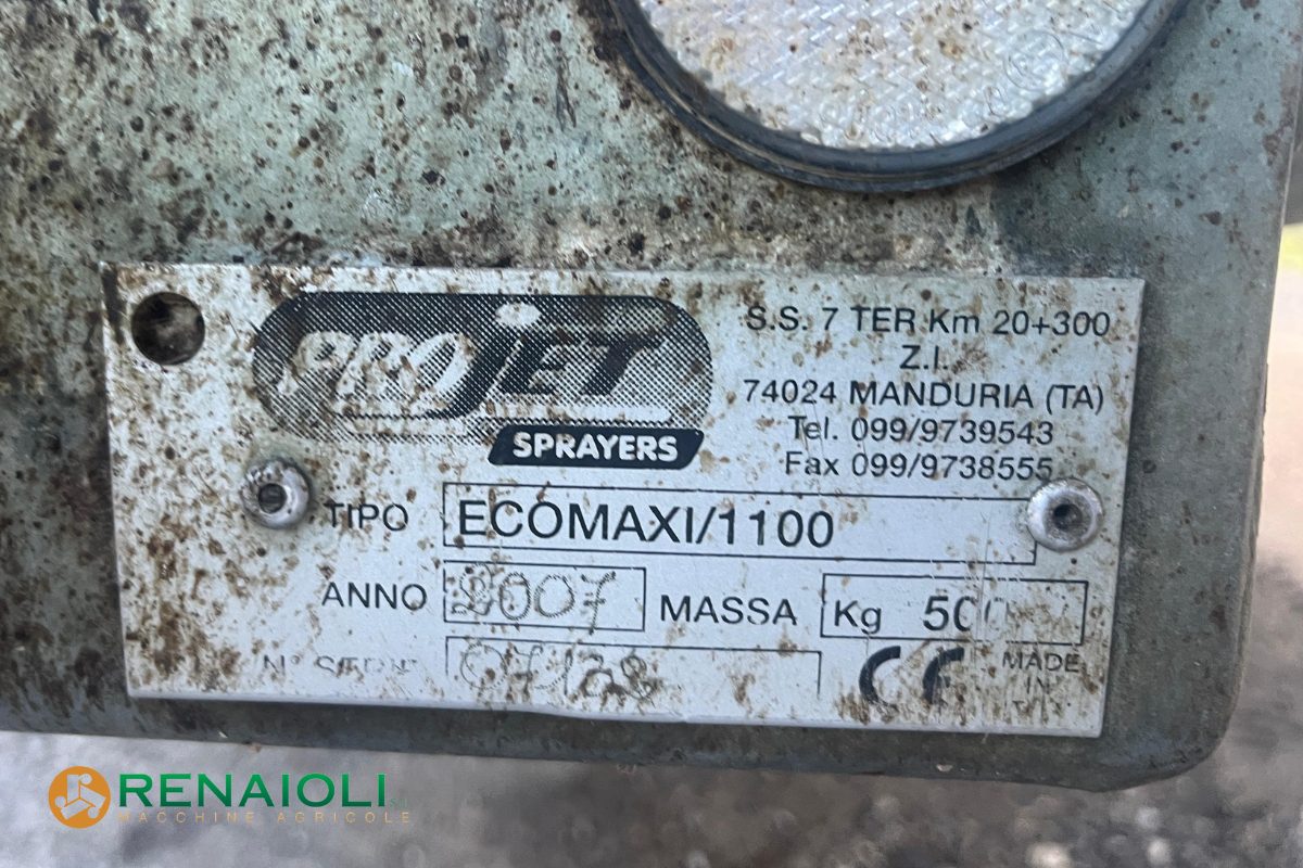 ATOMIZZATORE TRAINATO 1000 LT ecomaxi/1100 PROJET (BL4670) 6 ATOMIZZATORE TRAINATO 1000 LT ecomaxi/1100 PROJET (BL4670) - immagine 6