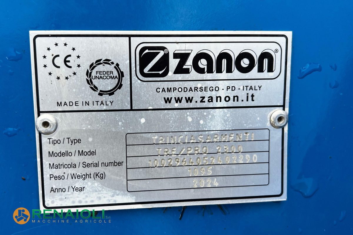 TRINCIA SPOSTABILE TRE PRO 2300 + TESTATA INTERFILARE IT-PRO DIAM. 70 CM ZANON (GN7000) 9 TRINCIA SPOSTABILE TRE PRO 2300 + TESTATA INTERFILARE IT-PRO DIAM. 70 CM ZANON (GN7000) - immagine 9