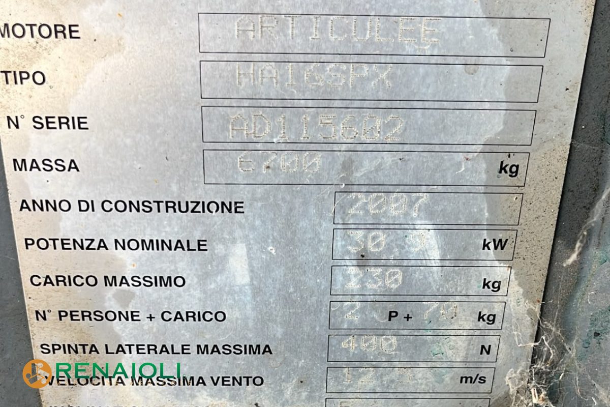 PIATTAFORMA AEREA SIGMA HPX/16 HAULOTTE (VM6768) 10 PIATTAFORMA AEREA SIGMA HPX/16 HAULOTTE (VM6768) - immagine 10